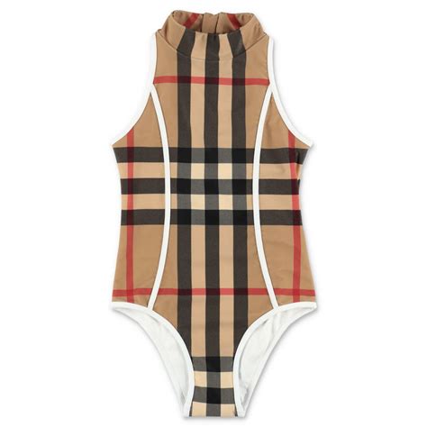 Costume intero Burberry Check in Multicolore 